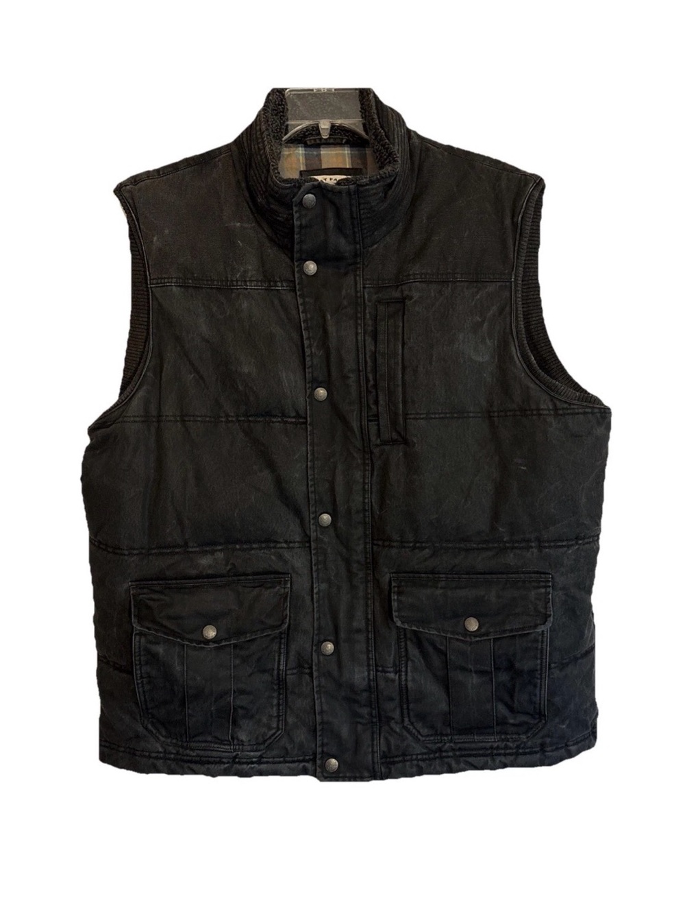 Fat Face Men’s Gilet Vest Size XXL Charcoal Gray Heavyweight Full Zip & Snap